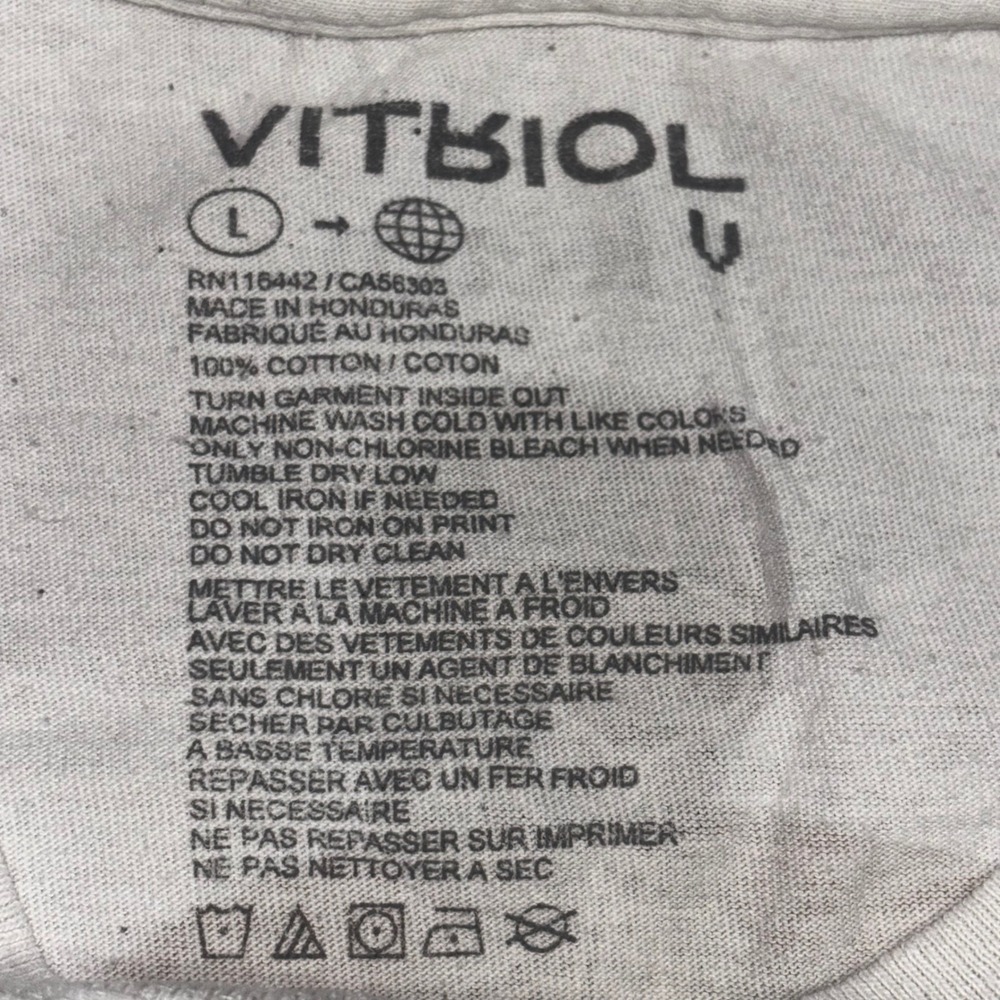 Vitriol Graphic T-Shirt Mens Large White Excellent Symmetry Anatomy Science Tee - Picture 4 of 7